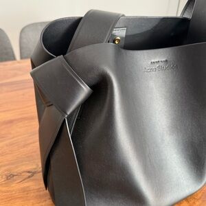 Acne Black Leather Handbag with Gold Accents (barely worn!)